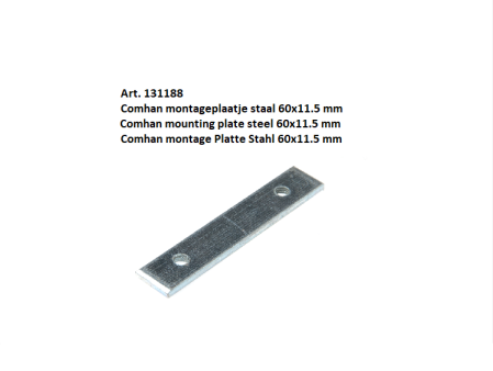 Montageplaatje - koppelstrip 11,7 mm breed (zie 131148)